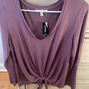 Express long sleeve vneck t-shirt